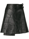 GANNI CROC EFFECT SKIRT