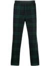 GOLDEN GOOSE TARTAN PRINT STRAIGHT LEG TROUSERS