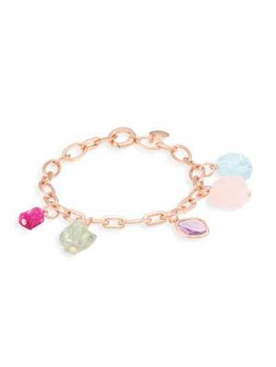 Monica Vinader 18k Rose Gold Vermeil & Multi-gemstone Charm Bracelet