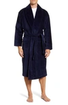 Majestic Ashton Waffle Terry Robe In Navy