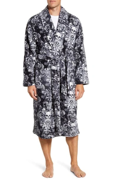 Majestic Posh Plush Robe In Charcoal