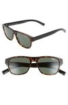 Dior Flag 54mm Sunglasses In Dark Havana / Green