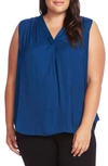 VINCE CAMUTO V-NECK RUMPLE BLOUSE,9228041