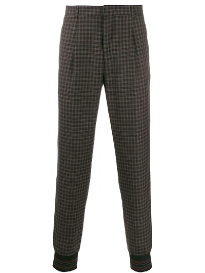 Paul Smith Check Pattern Trousers In Red