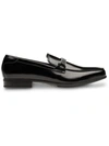 PRADA BRUSHED LEATHER LOAFERS