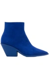 CASADEI ANGLED HEEL ANKLE BOOTS