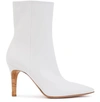 MAISON MARGIELA ANKLE BOOTS WITH CONTRASTING HEELS,MMMAZ8P4WHT