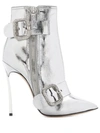 CASADEI METALLIC STILETTO ANKLE BOOTS