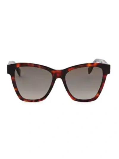 Fendi 55mm Oversized Cat Eye Sunglasses In Dark Havana