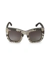 STELLA MCCARTNEY 48MM SEMI CAT EYE ANIMAL-PRINT SUNGLASSES,0400011399463