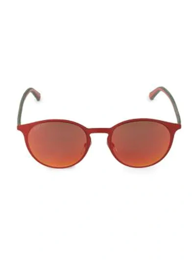Gucci 52mm Oval Sunglasses In Rouge Gree