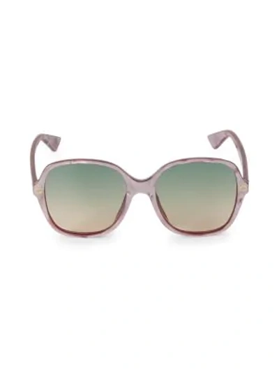 Gucci Logo Square Sunglasses In Pink