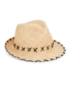 CIRRI CIRRI Embroidered Straw Fedora