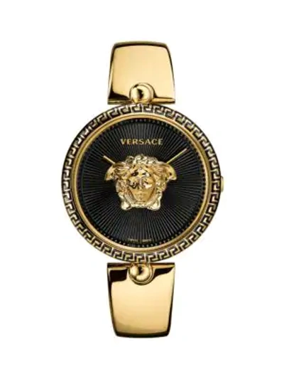 Versace Women's Palazzo Empire Semi Bangle Bracelet Watch, 39mm In Gold