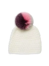 SURELL Star Fox Fur-Trim Knit Beanie