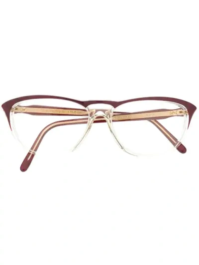 Pre-owned Saint Laurent 1990s Round Glasses In Brown