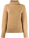 Rag & Bone Lunet Lambs Wool Turtleneck Sweater In Neutrals