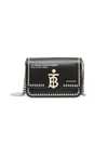 BURBERRY SMALL STUDDED MONTAGE PRINT LEATHER TB BAG,801259114131407