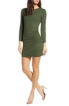 Ali & Jay Magic Time Long Sleeve Ribbed Minidress In Army