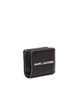 MARC JACOBS COMPACT TAG BLACK HAMMERED LEATHER WALLET,11076417