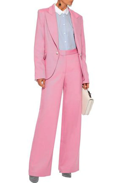 Adam Lippes Woman Stretch-twill Wide-leg Pants Bubblegum