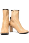 JOSEPH GROSGRAIN-TRIMMED LEATHER ANKLE BOOTS,3074457345620882701