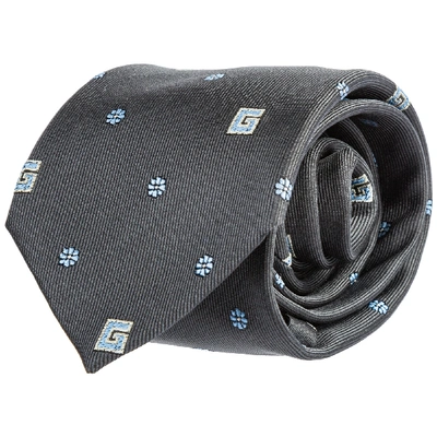 Gucci Men's Silk Tie Necktie In Grey
