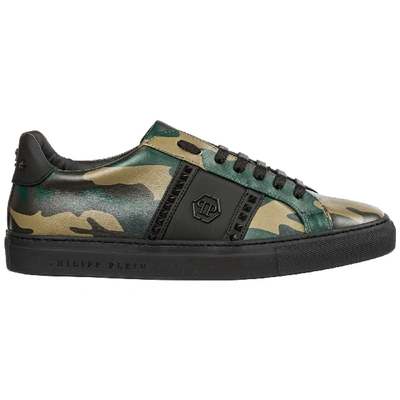 Philipp Plein Men's Shoes Leather Trainers Trainers In Green