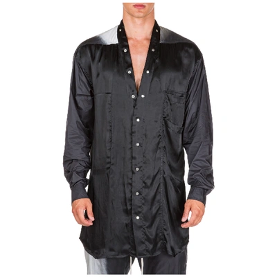 Rick Owens Men's Long Sleeve Shirt Dress Shirt In Black