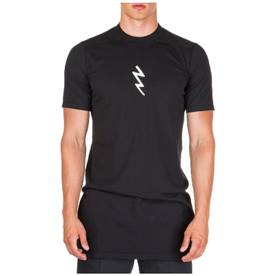 Rick Owens Men's Short Sleeve T-shirt Crew Neckline Jumper In Black