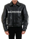 BALENCIAGA Balenciaga Zipped Logo Biker Jacket