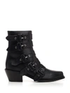 BURBERRY BURBERRY BUCKLED DETAIL ANKLE BOOTS