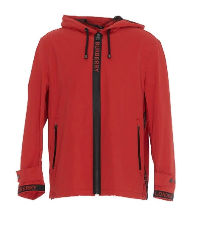 Burberry Red Polyester Outerwear Jacket
