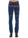 BURBERRY BURBERRY HORSEFERRY LOGO PRINT JEANS