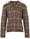 BURBERRY BURBERRY LEOPARD PRINT TRIM VINTAGE CHECK PULLOVER