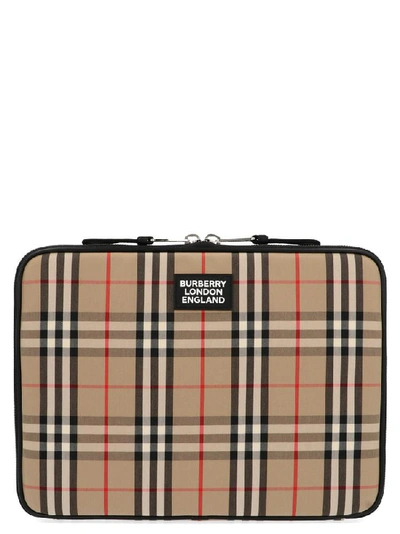 Burberry Vintage Check Laptop Case In Multi ModeSens