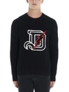 DIESEL DIESEL LOGO EMBROIDERED KNITTED PULLOVER
