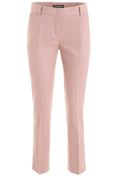 Dolce & Gabbana Kate Cropped Trousers In Pink