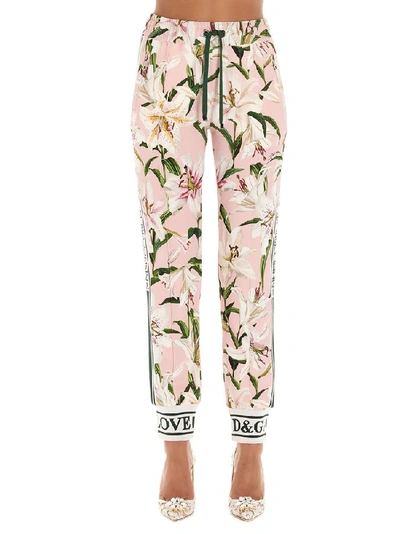 Dolce & Gabbana Floral Printed Pants In Multi