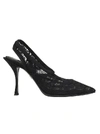 DOLCE & GABBANA DOLCE & GABBANA LACED SLINGBACK PUMPS