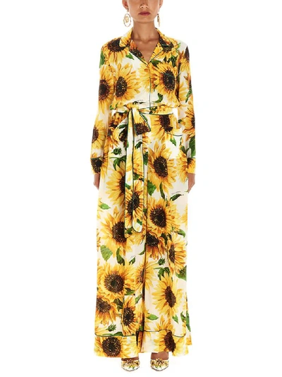 Dolce & Gabbana Sunflower Print Jumpsuit In Multi