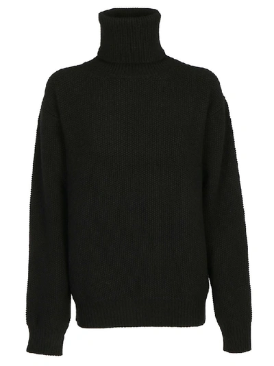 Dolce & Gabbana Ribbed Cashmere And Silk-blend Turtleneck Sweater In Black