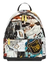 FENDI FENDI KARL KOLLAGE PRINT ZIPPED BACKPACK