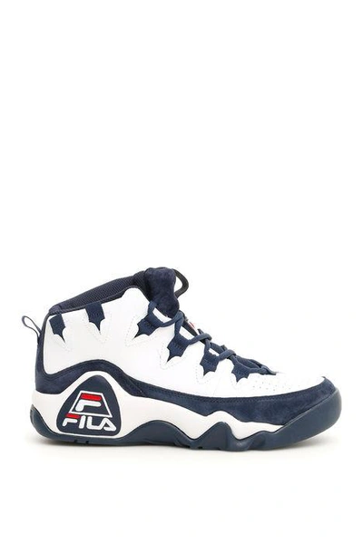 Fila Men's Grant Hill 1 Basketball Sneakers From Finish Line In White/ Navy/ Red