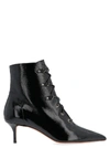 FRANCESCO RUSSO FRANCESCO RUSSO POINTED TOE LACE UP ANKLE BOOTS
