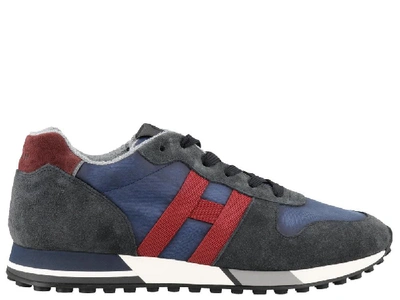 Hogan H383 Retro-running Sneaker In Blue