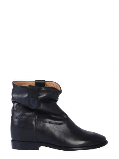 Isabel Marant Leather Ankle Boots In Black