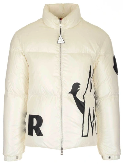 Moncler Friesian Logo Down Puffer Jacket In Black