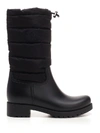 MONCLER MONCLER GINETTE LOGO PATCH QUILTED EFFECT BOOTS