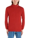 MSGM MSGM EMBROIDERED LOGO TURTLENECK KNITTED SWEATER